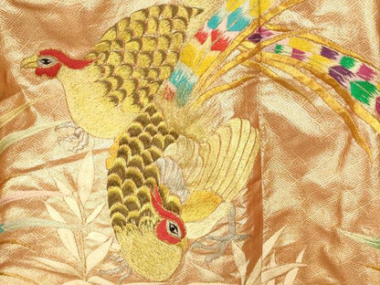 平和屋本店●色打掛　和装　婚礼　結婚式　花嫁　神社挙式　総刺繍　雉笹文　金銀糸　逸品　AABM0833fw