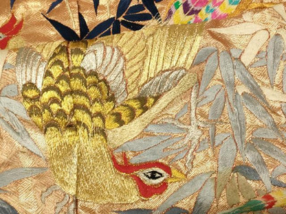 平和屋本店●色打掛　和装　婚礼　結婚式　花嫁　神社挙式　総刺繍　雉笹文　金銀糸　逸品　AABM0833fw