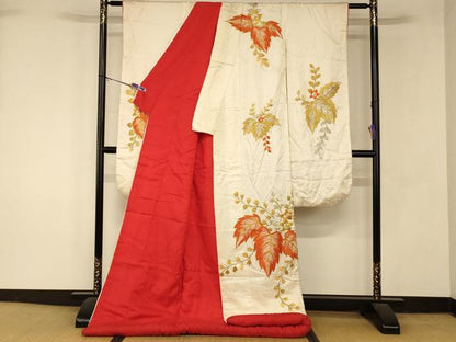 平和屋本店●色打掛　和装　婚礼　結婚式　花嫁　神社挙式　総刺繍　桐花文　金銀糸　逸品　AABM0834fw