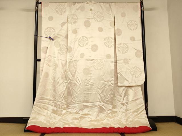 平和屋本店●白打掛　白無垢　和装　婚礼　結婚式　花嫁　神社挙式　舞花文　逸品　AABM0838fw