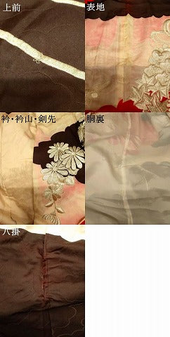 平和屋本店●お引きずり・お引き摺り・引き振袖 和装 結婚式 舞妓 芸妓 芸者 衣装 刺繍 雲取り飛鶴飾花文 金銀糸 逸品 AABM0842fw