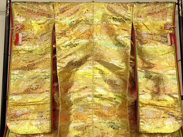 平和屋本店●色打掛　和装　婚礼　結婚式　花嫁　神社挙式　刺繍　正倉院花鳥文　更紗花文　金銀糸　逸品　AABM0846fw