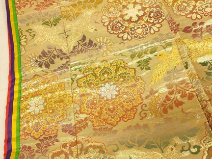 平和屋本店●色打掛　和装　婚礼　結婚式　花嫁　神社挙式　刺繍　正倉院花鳥文　更紗花文　金銀糸　逸品　AABM0846fw