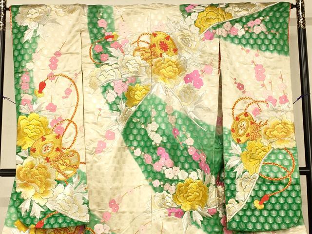 平和屋本店●色打掛　和装　婚礼　結婚式　花嫁　神社挙式　枝梅花鼓文　暈し染め　金銀糸　逸品　AABM0857fw
