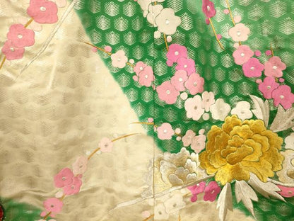 平和屋本店●色打掛　和装　婚礼　結婚式　花嫁　神社挙式　枝梅花鼓文　暈し染め　金銀糸　逸品　AABM0857fw