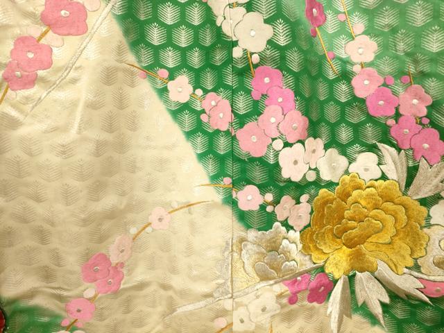 平和屋本店●色打掛　和装　婚礼　結婚式　花嫁　神社挙式　枝梅花鼓文　暈し染め　金銀糸　逸品　AABM0857fw