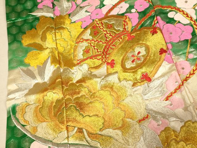 平和屋本店●色打掛　和装　婚礼　結婚式　花嫁　神社挙式　枝梅花鼓文　暈し染め　金銀糸　逸品　AABM0857fw