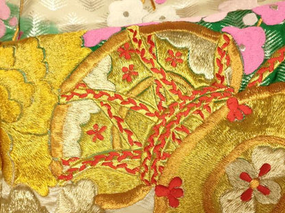 平和屋本店●色打掛　和装　婚礼　結婚式　花嫁　神社挙式　枝梅花鼓文　暈し染め　金銀糸　逸品　AABM0857fw
