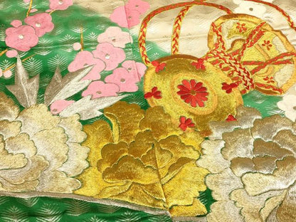 平和屋本店●色打掛　和装　婚礼　結婚式　花嫁　神社挙式　枝梅花鼓文　暈し染め　金銀糸　逸品　AABM0857fw