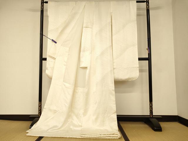 平和屋本店●掛下　打掛　和装　婚礼　花嫁　結婚式　神社挙式　斜縞地紋　逸品　AABM0867fw