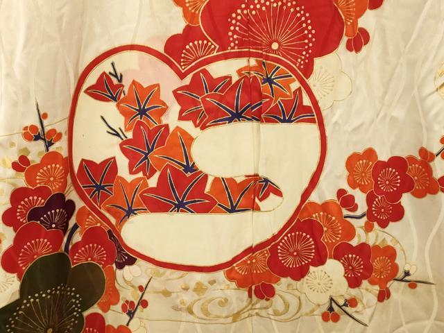 平和屋本店●お引きずり・お引き摺り・引き振袖 和装 結婚式 舞妓 芸妓 芸者 衣装 駒刺繍 葵松竹梅文 金糸 金彩 逸品 AABM0868fw