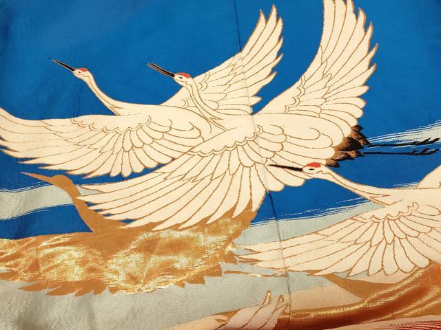 平和屋本店●色打掛　和装　婚礼　結婚式　花嫁　神社挙式　総刺繍　霞飛鶴文　暈し染め　金糸　逸品　AABM0870fw