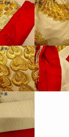 平和屋本店●色打掛　和装　婚礼　結婚式　花嫁　神社挙式　刺繍　孔雀文　金銀糸　逸品　AABM0871fw