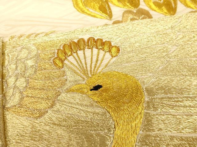平和屋本店●色打掛　和装　婚礼　結婚式　花嫁　神社挙式　刺繍　孔雀文　金銀糸　逸品　AABM0871fw