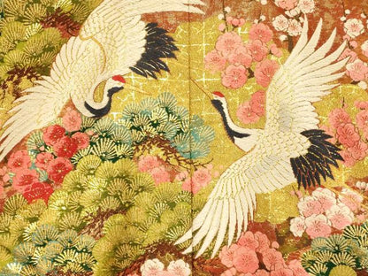 平和屋本店●色打掛　和装　婚礼　結婚式　花嫁　神社挙式　唐織　飛鶴枝梅松文　暈し染め　金糸　逸品　AABM0886fw