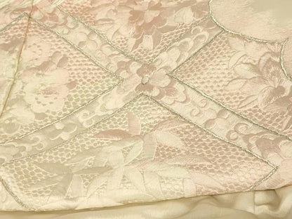 平和屋本店●お引きずり・お引き摺り 訪問着 和装 舞台 舞妓 芸妓 芸者 衣装 刺繍 飛鶴天井笹梅文 ラインストーン 銀糸 逸品 AABM0893fw