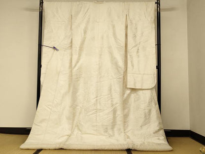 平和屋本店●白打掛　白無垢　和装　婚礼　結婚式　花嫁　神社挙式　唐織　飛鶴枝梅文　逸品　AABM0894fw