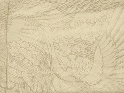 平和屋本店●白打掛　白無垢　和装　婚礼　結婚式　花嫁　神社挙式　唐織　飛鶴枝梅文　逸品　AABM0894fw