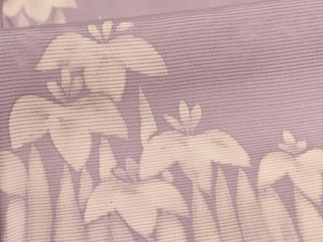 平和屋着物＊夏物　訪問着　絽　手描き　ろうけつ染め　草花文　正絹　逸品　AABM1012jd