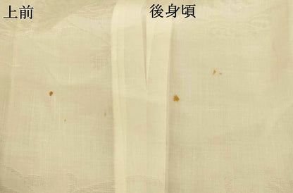 平和屋着物＊夏物　長襦袢　乱菊紋紗　生成り色　麻　AABM1016jd