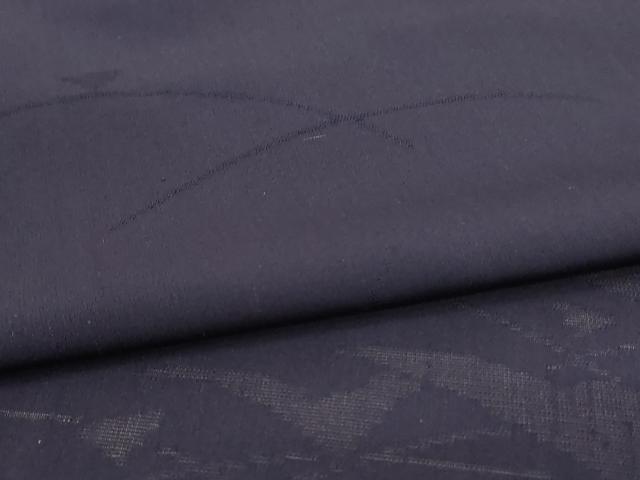 平和屋着物＊夏物　色無地　草葉紋紗　褐色　正絹　逸品　AABM1021jd