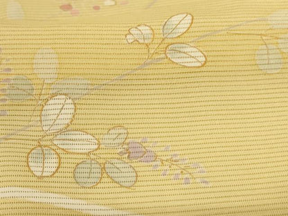 平和屋着物＊夏物　訪問着　絽　萩文　金彩　正絹　逸品　AABM1024jd