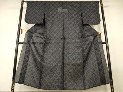 平和屋着物＊夏物　重要無形文化財　本場宮古上布　花菱文　苧麻　逸品　AABM1045jd