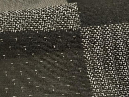 平和屋着物＊夏物　夏大島　市松文様　正絹　逸品　AABM1056jd