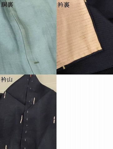 平和屋着物＊夏物　小紋　絽　抽象文様　正絹　逸品　AABM1058jd