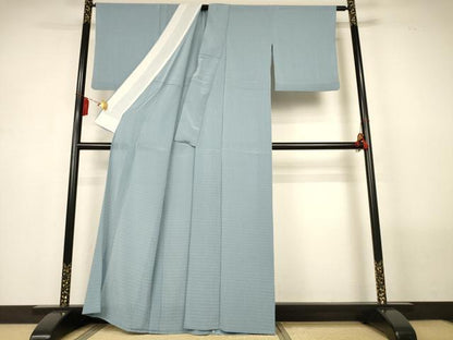 平和屋着物＊夏物　色無地　絽　秘色色　洗える着物　AABM1066jd