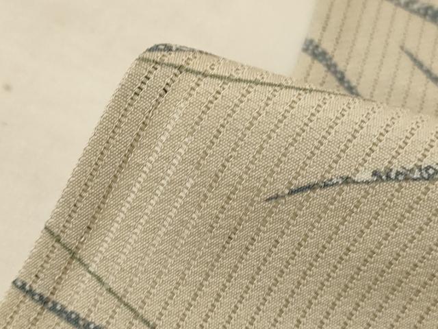 平和屋着物＊夏物　小紋　縦絽　芝花文　西武百貨店扱い　正絹　逸品　AABM1068jd