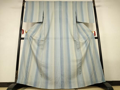 平和屋着物＊夏物　小紋　絽　縞　正絹　逸品　AABM1079jd