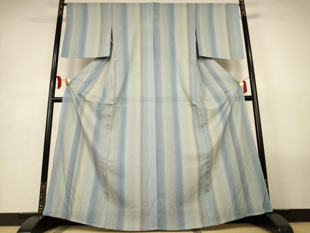 平和屋着物＊夏物　小紋　絽　縞　正絹　逸品　AABM1079jd