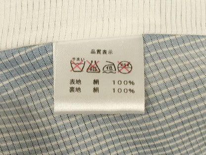 平和屋着物＊夏物　小紋　絽　縞　正絹　逸品　AABM1079jd