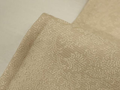 平和屋着物＊夏物　京都・西陣　織元ブランド　秦流舎　色無地　絽　草花紋紗　鳥の子色　正絹　逸品　AABM1084jd
