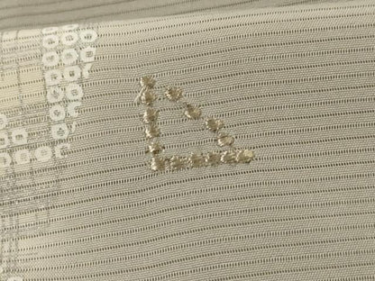 平和屋着物＊夏物　訪問着　絽　刺繍　幾何学文様　暈し染め　金銀糸　銀彩　正絹　逸品　AABM1093jd