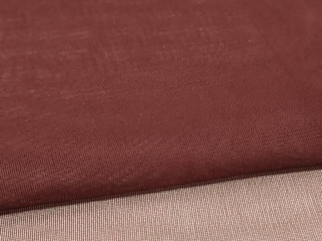 平和屋着物＊夏物　色無地　紗　葡萄茶色　正絹　逸品　AABM1098jd