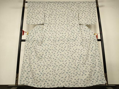 平和屋着物＊夏物　小紋　絽　楓文　正絹　逸品　AABM1102jd