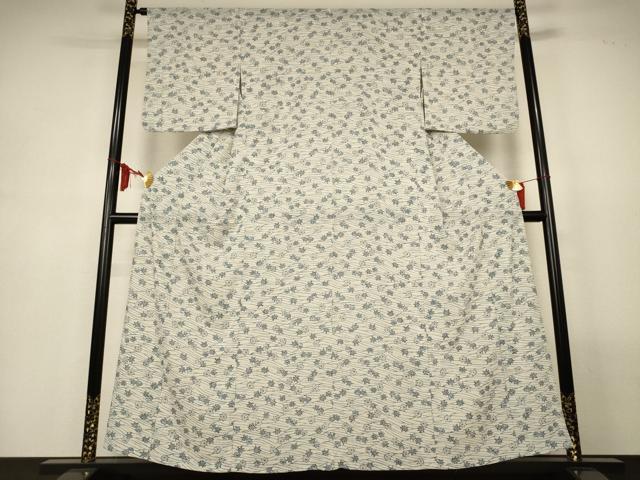 平和屋着物＊夏物　小紋　絽　楓文　正絹　逸品　AABM1102jd