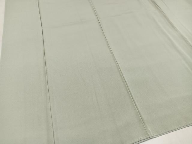 平和屋着物●上質な色無地　絹鼠色　正絹　逸品　AABM1121ph