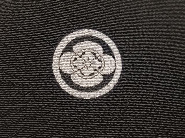 平和屋着物●豪華黒留袖　刺繍　草花文　金彩　正絹　逸品　AABM1124ph