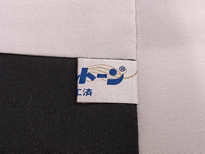 平和屋着物●上質な小紋　型染め　風景草花文　鬼しぼ縮緬　ロング丈　正絹　逸品　未使用　AABM1142ph