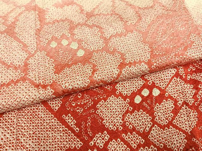 平和屋着物●豪華振袖　総絞り　吉祥花文　暈し染め　正絹　逸品　AABM1148ph
