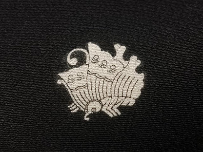 平和屋着物●豪華黒留袖　駒刺繍　花尽くし　金彩　正絹　逸品　AABM1150ph