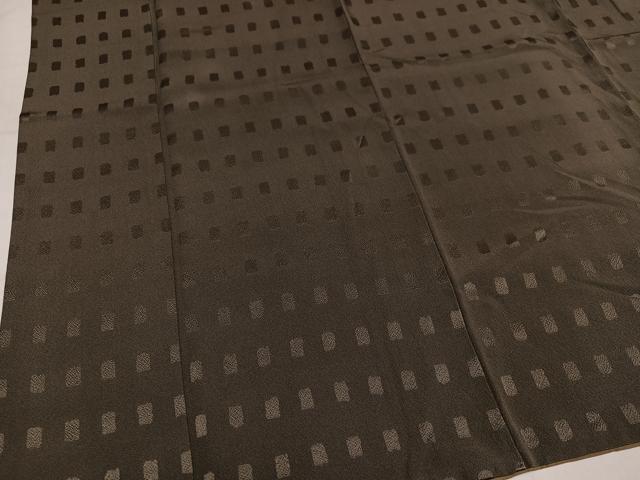 平和屋着物●上質な色無地　色紙地紋　媚茶色　正絹　逸品　AABM1157ph