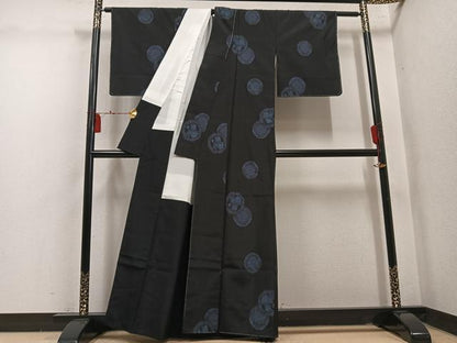 平和屋着物●本場大島紬　9マルキ　地空き　花鏡裏文　正絹　逸品　未使用　AABM1167ph