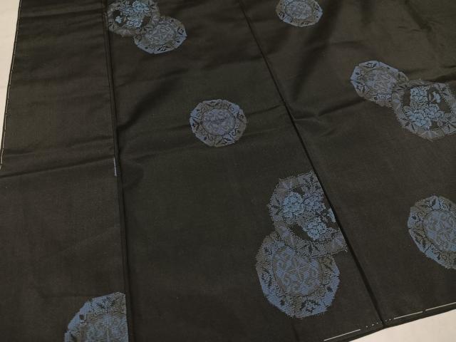 平和屋着物●本場大島紬　9マルキ　地空き　花鏡裏文　正絹　逸品　未使用　AABM1167ph