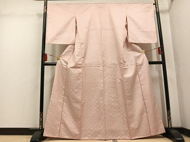 平和屋着物●上質な紬　100亀甲　麻の葉文様　正絹　逸品　AABM1169ph