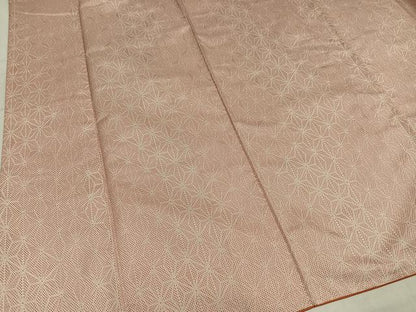 平和屋着物●上質な紬　100亀甲　麻の葉文様　正絹　逸品　AABM1169ph