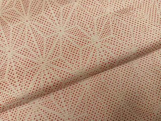 平和屋着物●上質な紬　100亀甲　麻の葉文様　正絹　逸品　AABM1169ph